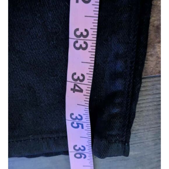 Hudson "Krista Super Skinny" Black Coated Jeans, Size 25 - Picture 5 of 6